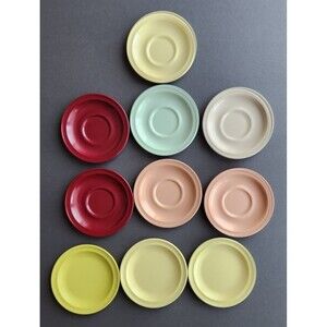 Vintage MCM Prolon Saucers Small Plates USA Melamine